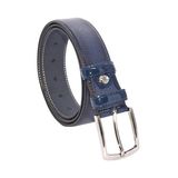 Lacivert Rugan Suni Deri Desenli 3.5 Cm.lik Klasik Kemer - 8005-80