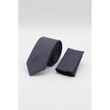 Lacivert-Sarı Desenli 6 Cm Kravat 1090255121