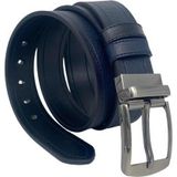 Lacivert / Siyah Çift Taraflı Suni Deri 4 cm.lik Unisex Spor Kemer
