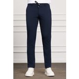 Lacivert Slim Fit Dar Kesim Yan Cep Bağcıklı Jogger Erkek Pantolon