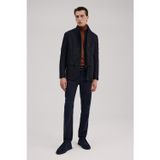 Lacivert Slim Fit Hakim Yaka Patlı Ceket