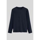 Lacivert Standart Fit Basic O Yaka Uzun Kollu İnce Erkek T-Shirt - 87997