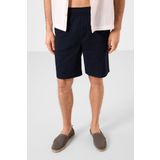 Lacivert Standart Fit Dokuma Hafif Esnek Chino Erkek Şort - 81289
