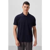 Lacivert Standart Kalıp Basic Polo Yaka Erkek T-Shirt - 87768
