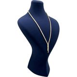 Lacivert Süet Kumaş Kolye Gerdanlık Sergileme Mankeni 34/20 cm - Amber