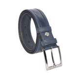 Lacivert Suni Deri Desenli Model 3.5 Cm.lik Klasik Kemer - 8045-61
