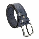 Lacivert Suni Deri Desenli Model 4.5 Cm.lik Spor Kemer - 4547-14