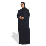 Lacivert Tek Parça Namaz Elbisesi Viskon Düz 2503_02