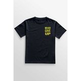 Lacivert Tişört Gym John Cena Wwe Never Give Up Amerikan Güreşi Ön Baskılı Tişört Unisex T-Shirt - 2XL