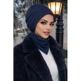 Lacivert Triko Tesettür Bere Ve Etol Takım