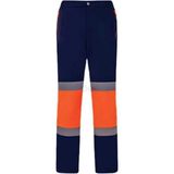 Lacivert Turuncu Softshell Kumaş Teknik Kontrast Pantolon Turuncu