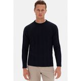 Lacivert Twn Slim Fit Rib Örgü Kazak 3EC063302441M Erkek Bisiklet Yaka Modern Günlük Kullanım