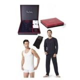 Lacivert Uzun Kol Pijama Takımı + Atlet + Boxer + Çorap + Kemer + Cüzdan Seti