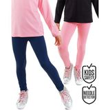 Lacivert ve Pembe Kız Çocuk 2'li Paket Tayt - Çok Renkli - 5 Yaş