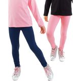 Lacivert ve Pembe Kız Çocuk 2'li Paket Tayt - Çok Renkli - 7 Yaş