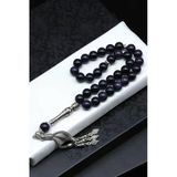 Lacivert Yıldız Taşı Tesbih 10 Mm Küre Kesim Tsb-0655
