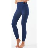 Lacivert Yüksek Bel Toparlayıcı Seamless Kadın Spor Tayt