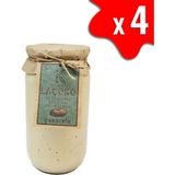 LAÇOKO 1 KG * 4 LÜ Şekersiz, Katkısız, Glutensiz, Vegan, Doğal Az Kavrulmuş (ÇİĞ) Parçacıklı Extra Crunchy Yer Fıstığı Ezmesi (4KG) - 4 kg