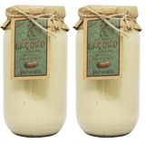 LAÇOKO 1 KG Şekersiz, Katkısız, Glutensiz, Vegan, Doğal Az Kavrulmuş (ÇİĞ) Parçacıklı (Extra Crunchy) Yer Fıstığı Ezmesi (1 KG) (2 paketi)