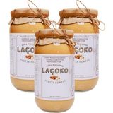 Laçoko 3 kg Isme – Kişiye Özel Şekersiz, Saf, Katkısız Fıstık Ezmesi Glutensiz, Vegan, Doğal Çifte Kavrulmuş Yer Fıstığı Ezmesi (3 Kg) Peanut Butter - Standart