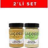 Laçoko 320 gr Deneme Serisi Çifte Kavrulmuş Parçacıklı ve Az Kavrulmuş Parçacıklı Fıstık Ezmesi