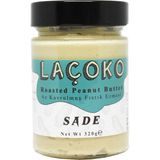 Laçoko 320 gr Şekersiz Katkısız Glutensiz Vegan Doğal Az Kavrulmuş (Çiğ) Yer Fıstığı Ezmesi