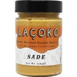 Laçoko 320 Gram Şekersiz, Katkısız, Glutensiz, Vegan, Doğal Çifte Kavrulmuş Yer Fıstığı Ezmesi