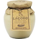 LAÇOKO 350 Gram Şekersiz, Katkısız, Glutensiz, Doğal Az Kavrulmuş (ÇİĞ) Parçacıklı Ballı Yer Fıstığı Ezmesi (350 Gram)
