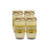 Laçoko 4 Kg Cam Kavanoz Tahin -%100 Doğal - Şekersiz- Katkısız - Veganlara Uygun - İnce Öğütülmüş Susam - Geleneksel Lezzet - Kahvaltı İçin İdeal - Pekmezle Karıştırılabilir - Demir Kaynağı