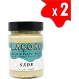 Laçoko 640 Gram Şekersiz, Katkısız, Glutensiz, Vegan, Doğal Az Kavrulmuş (Çiğ) Yer Fıstığı Ezmesi