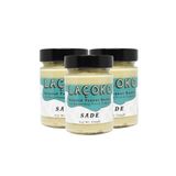 LAÇOKO 960 Gram, (3x320 Gram), Şekersiz, Katkısız, Glutensiz, Vegan, Doğal Az Kavrulmuş (ÇİĞ) Yer Fıstığı Ezmesi (960 Gram)