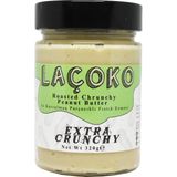 Laçoko Şekersiz Glutensiz Vegan Az Kavrulmuş Çiğ Parçacıklı (Extra Crunchy) Fıstık Ezmesi 320 gr