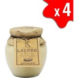 LAÇOKO Şekersiz, Katkısız, Glutensiz, Doğal Az Kavrulmuş (ÇİĞ) Parçacıklı Ballı Yer Fıstığı Ezmesi 4 x 350 gr - 1,4 kg