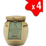 LAÇOKO Şekersiz, Katkısız, Glutensiz, Vegan, Doğal Az Kavrulmuş (ÇİĞ) Parçacıklı (Extra Crunchy) Yer Fıstığı Ezmesi 4 x 350 gr - 1,4 kg