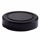 LAÇOKO Twıst-Of 20 Adet 70 mm Yarım Etek Siyah Cam Kavanoz Kapağı (20li)