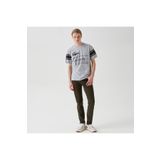 Lacoste Active Erkek Relaxed Fit Bisiklet Yaka Baskılı Gri T-shirt