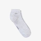 Lacoste Ankle Length Cotton Sport Socks Örme Logo Tekli Bilek Boyu Çorap Unisex Gri