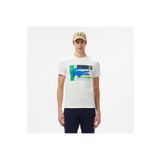Lacoste Bisiklet Yaka Baskılı Erkek Beyaz T-shirt