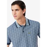 Lacoste Classic Fit Monogram Polo T-Shirt Erkek Polo Yaka Tişört Mavi