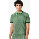 Lacoste Classic Fit Monogram Polo T-Shirt Erkek Polo Yaka Tişört Yeşil