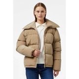 Lacoste Down Fill Jacket Kaztüyü Dolgu Dik Yaka Açık Kahverengi Kadın Mont - 36