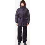 Lacoste Down Fill Water Repellent Womens Jacket Black Su İtici Dik Yaka Kapişonlu Kaz Tüyü Kadın Mont Siyah