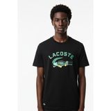 Lacoste Erkek Baskılı Slim Fit T-Shirt - Siyah - XL