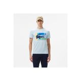 Lacoste Erkek Bisiklet Yaka Baskılı Açık Mavi T-shirt