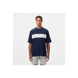 Lacoste Erkek Bisiklet Yaka Baskılı Lacivert Modal Karışımlı T-Shirt
