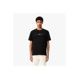 Lacoste Erkek Classic Fit Bisiklet Yaka Baskılı Siyah T-Shirt
