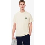 Lacoste Erkek Classic Fit Bisiklet Yaka Krem T-Shirt