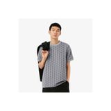 Lacoste Erkek Classic Fit Bisiklet Yaka Monogram Gri T-Shirt