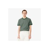 Lacoste Erkek Classic Fit Bisiklet Yaka Monogram Koyu Yeşil T-Shirt