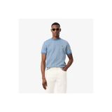 Lacoste Erkek Classic Fit Bisiklet Yaka Monogram Mavi T-Shirt